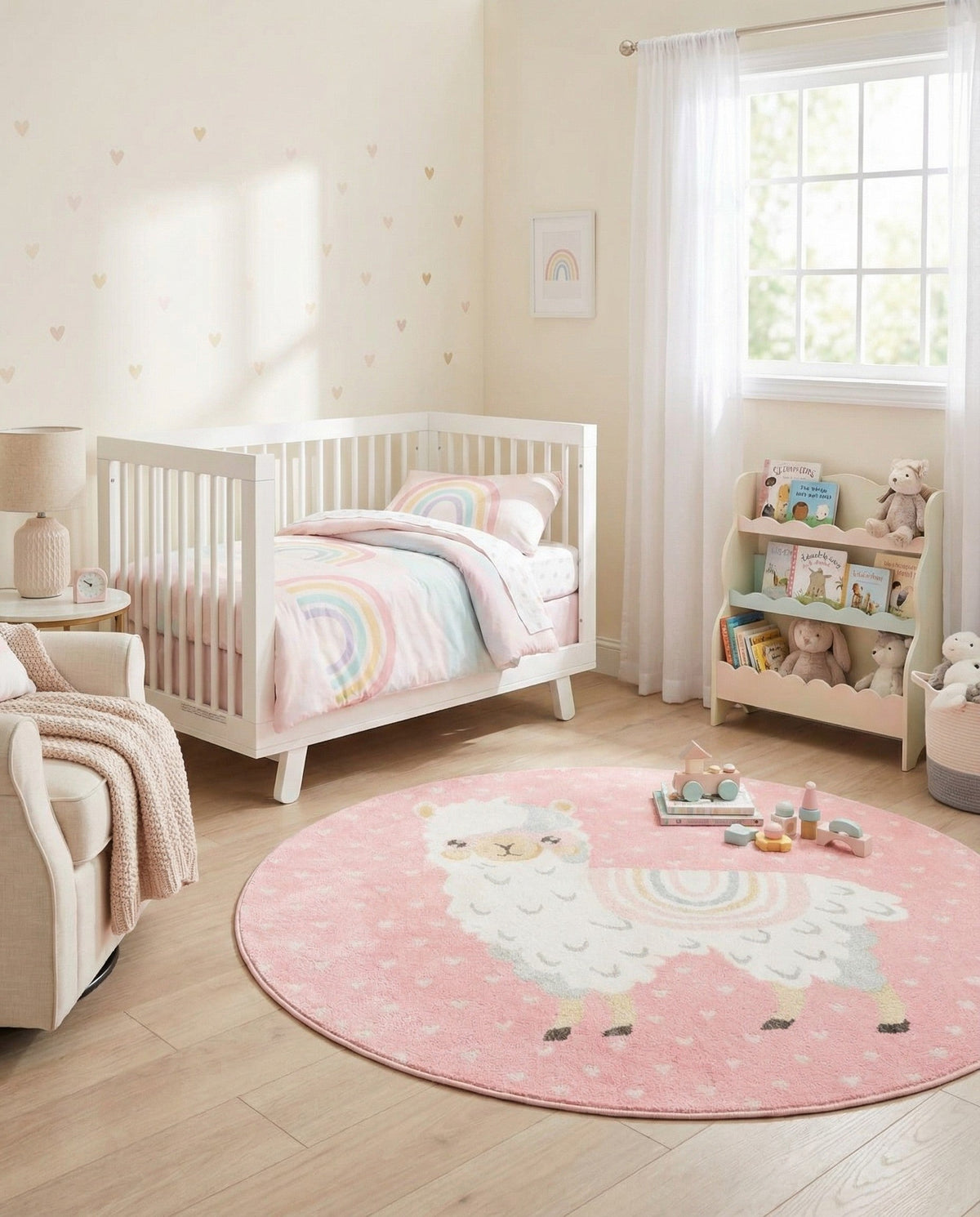 Wonder Tykes Collection Area Rug -  Marvel Round Pink  lifestyle 76