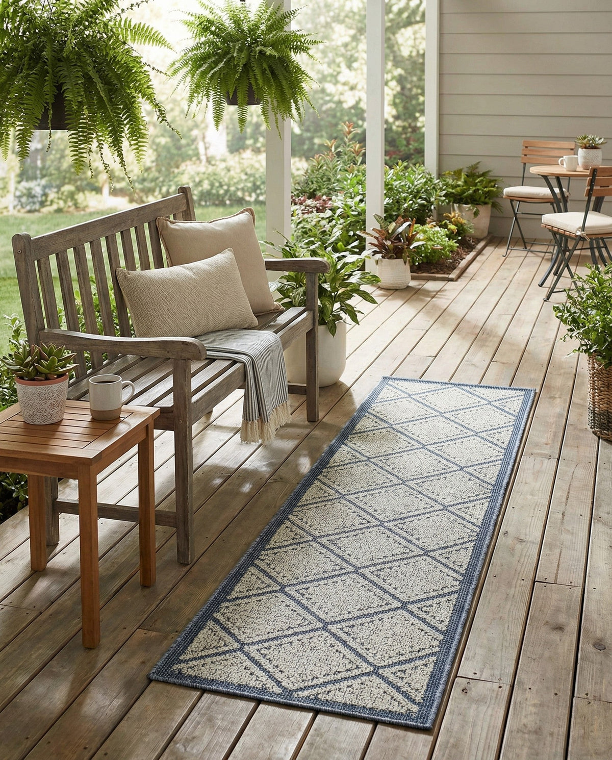 Savannah Pergola Collection Area Rug -  Eden Runner Navy Blue  lifestyle 163