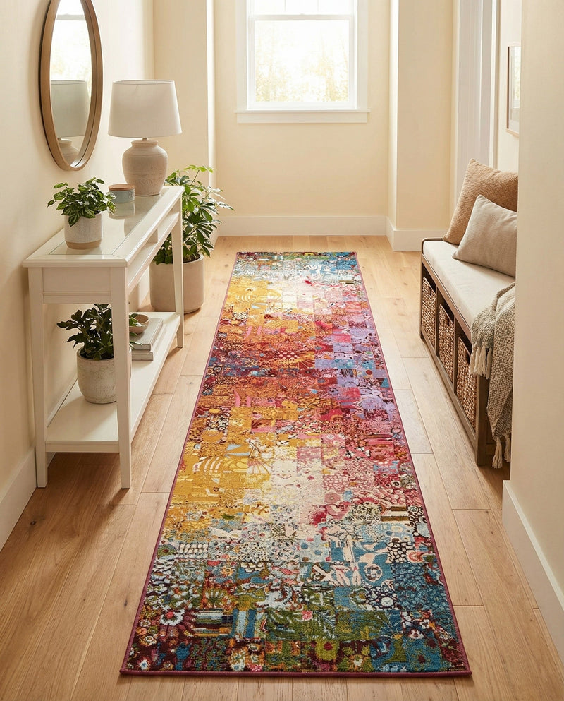 Urban Terrace Collection Area Rug -  Terrace Runner Multi  lifestyle 55