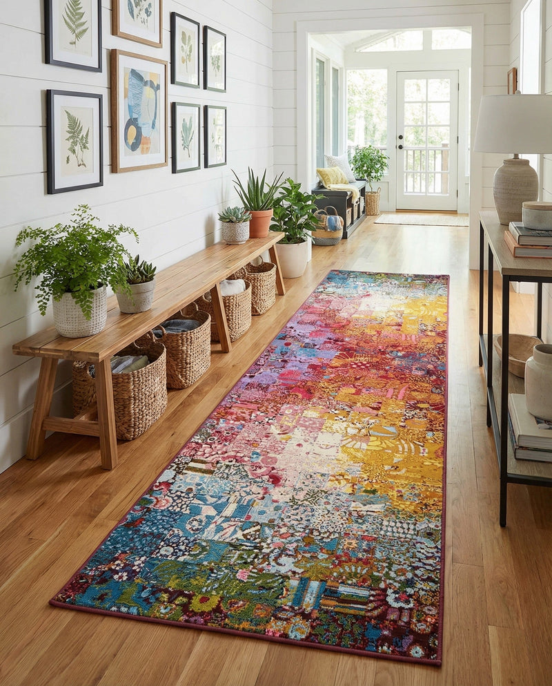 Urban Terrace Collection Area Rug -  Terrace Runner Multi  lifestyle 56