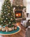 Holiday Hearth Rugs Collection Area Rug - Yuletide Round Green  lifestyle 32