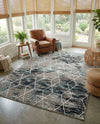 Trellis Mosaic Collection Area Rug - Arborville (Blue Multi) Rectangle Blue Multi  lifestyle 6
