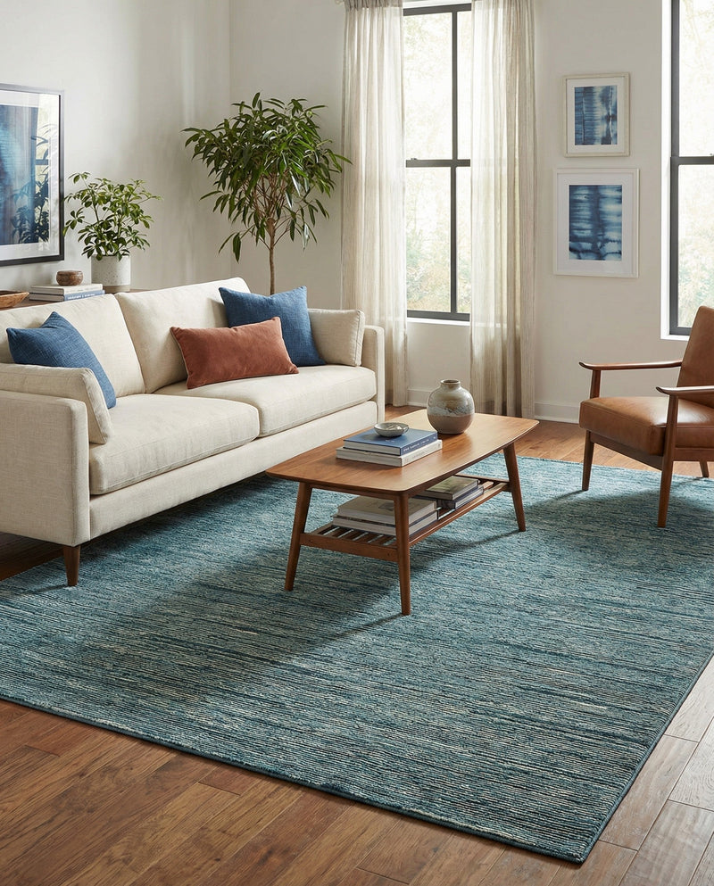 Bloomsbury Elegance Collection Area Rug -  Kensington (Blue) Rectangle Blue  lifestyle 16