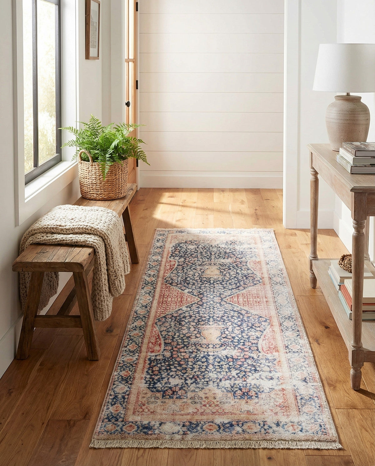 Bazaar Chic Collection Area Rug -  Rabat Runner Navy Blue  lifestyle 45