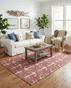 Seaside Haven Rugs Collection Area Rug - Sapphire (Rust Red) Rectangle Rust Red  lifestyle 17