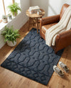 Savannah Weave Collection Area Rug - Serengeti Rectangle Navy Blue  lifestyle 18
