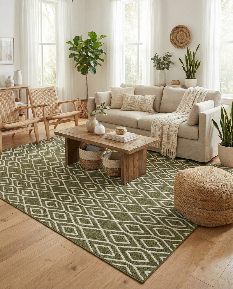 Urban Oasis Rugs Collection Area Rug -  Boulevard (Green) Rectangle Green  lifestyle 13