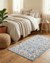 Savannah Elegance Collection Area Rug - Augusta (Aqua Blue) Rectangle Aqua Blue  lifestyle 8