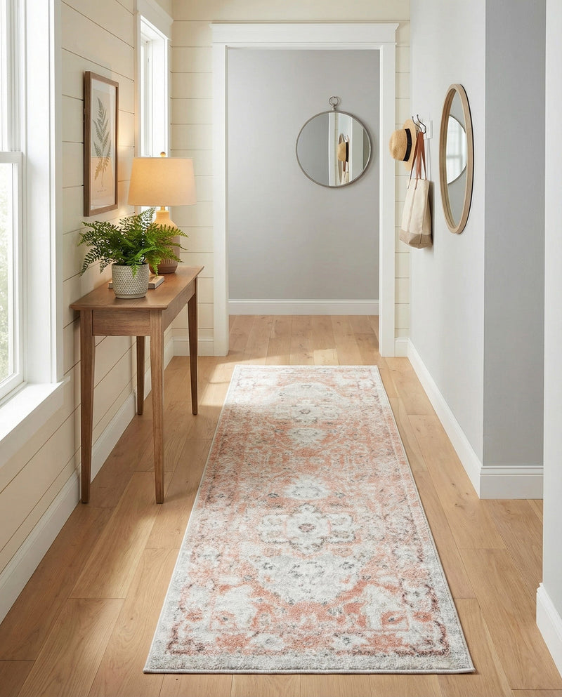 Parisian Elegance Collection Area Rug - Versailles (Rose Pink) Runner Rose Pink  lifestyle 79
