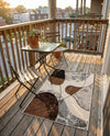 Urban Terrace Collection Area Rug -  Garden Rectangle Brown and White  lifestyle 14
