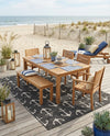 Seaside Haven Rugs Collection Area Rug - Sapphire (Charcoal) Rectangle Charcoal  lifestyle 5