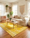 Brighton Stripes Collection Area Rug - Sussex (Yellow) Rectangle Yellow  lifestyle 6