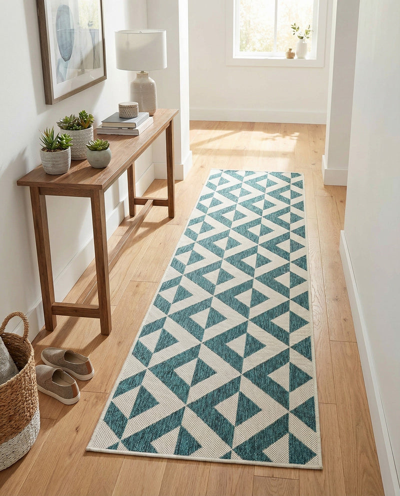 Urban Oasis Rugs Collection Area Rug -  Highrise (Teal) Runner Teal  lifestyle 29