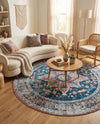 Laguna Sands Collection Area Rug -  Zuma Round Navy Blue  lifestyle 26