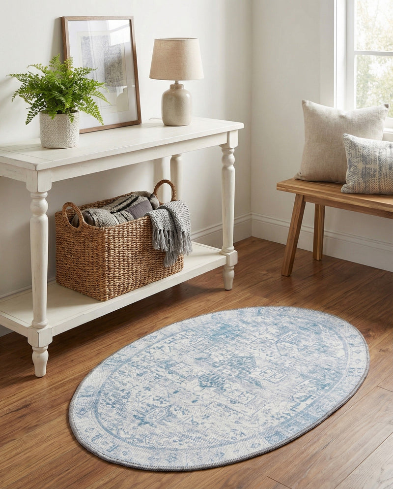 Heritage Elegance Collection Area Rug -  Windsor (Ivory) Oval Ivory  lifestyle 29