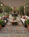 Patio Heritage Collection Area Rug -  Oasis Rectangle Multi  lifestyle 4