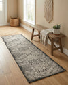 Tribal Terrace Treasures Collection Area Rug - Mayan Marina (Charcoal Gray) Runner Charcoal Gray  lifestyle 65