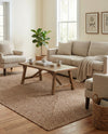 Highland Woven Jute Collection Area Rug - Glenmore (Light Brown) Rectangle Light Brown  lifestyle 6