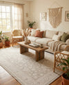 Tribal Terrace Treasures Collection Area Rug -  Incan Isle (Light Gray) Rectangle Light Gray  lifestyle 4
