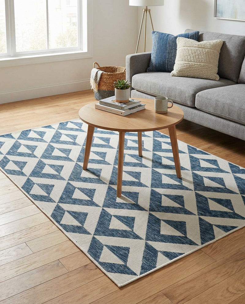 Urban Oasis Rugs Collection Area Rug -  Highrise (Blue) Rectangle Blue  lifestyle 16