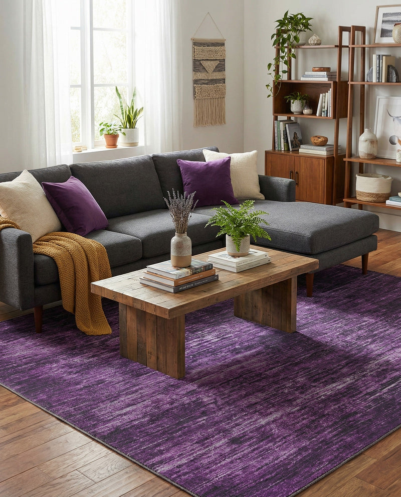 Sahara Essence Collection Area Rug - Oasis (Purple) Rectangle Purple  lifestyle 23