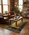Bistro Lounge Collection Area Rug -  Lungo Rectangle Beige  lifestyle 3