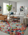 Chromatic Oasis Collection Area Rug -  Lagoon Rectangle Multi  lifestyle 16