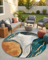 Urban Terrace Collection Area Rug -  Pavilion Round Multi  lifestyle 73
