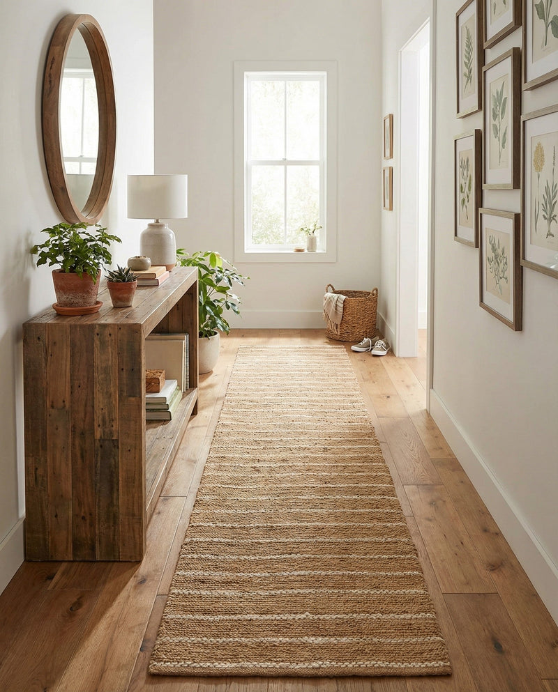 Sequoia Handwoven Jute Collection Area Rug - Briarwood Runner Natural  lifestyle 38
