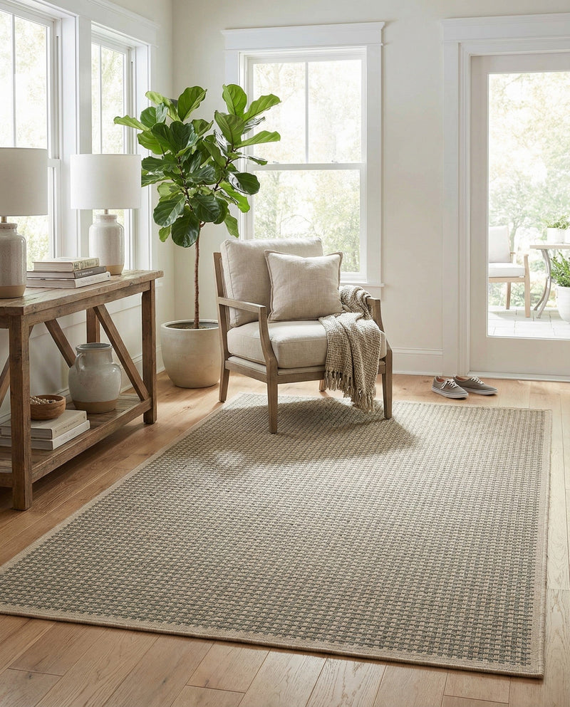 Terrace Fringe Collection Area Rug - Patio Rectangle Brown  lifestyle 18
