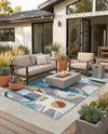 Urban Terrace Collection Area Rug -  Loggia Rectangle Multi  lifestyle 12