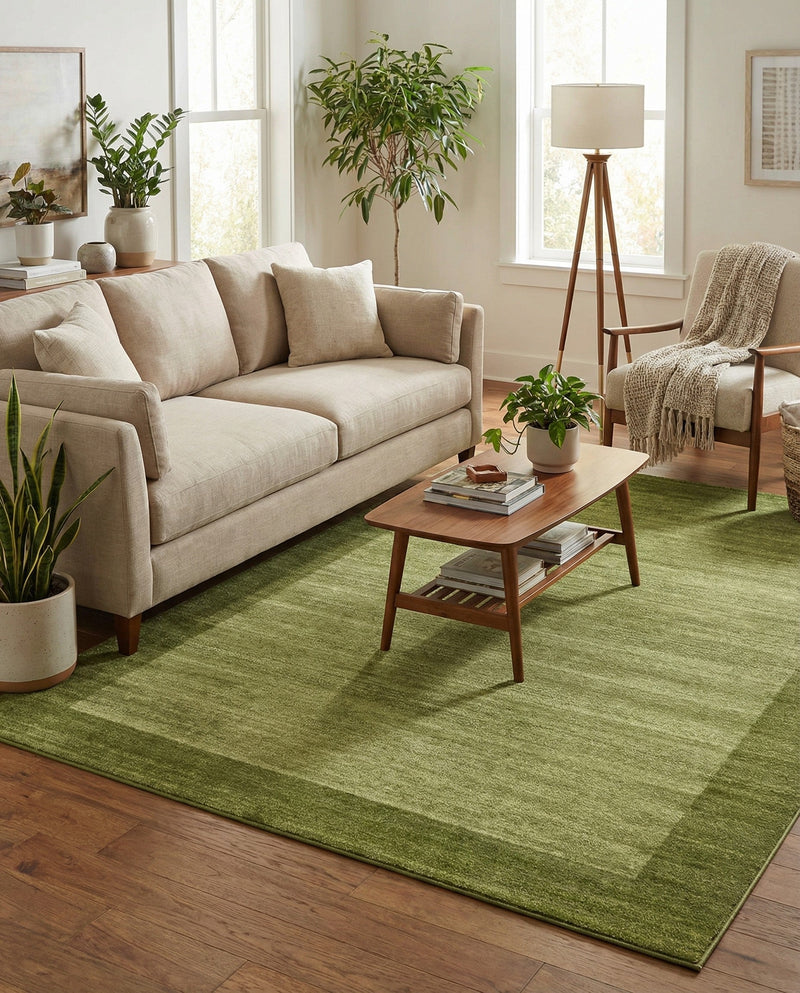 Studio Haven Collection Area Rug -  Conservatory (Light Green) Rectangle Light Green  lifestyle 18