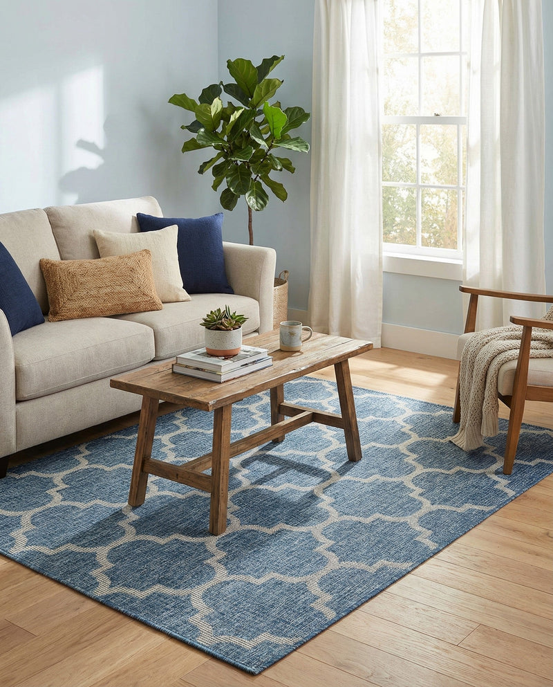 Savannah Pergola Collection Area Rug - Arbor (Navy Blue) Rectangle Navy Blue  lifestyle 31