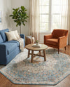 Coastal Haven Collection Area Rug - Seabreeze (Blue) Octagon Blue  lifestyle 39