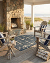 Seaside Haven Rugs Collection Area Rug - Sapphire (Blue) Hearth Blue  lifestyle 78