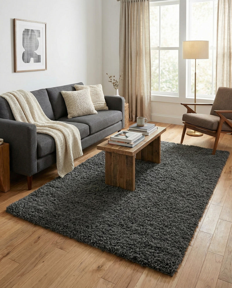 Plush Oasis Collection Area Rug - Serenity (Graphite Gray) Rectangle Graphite Gray  lifestyle 9