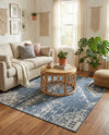 Desert Nomad Terrace Collection Area Rug - Sahara (Blue) Square Blue  lifestyle 18
