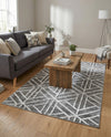 Garden Maze Retreat Collection Area Rug -  Topiarytrail Rectangle Gray  lifestyle 34