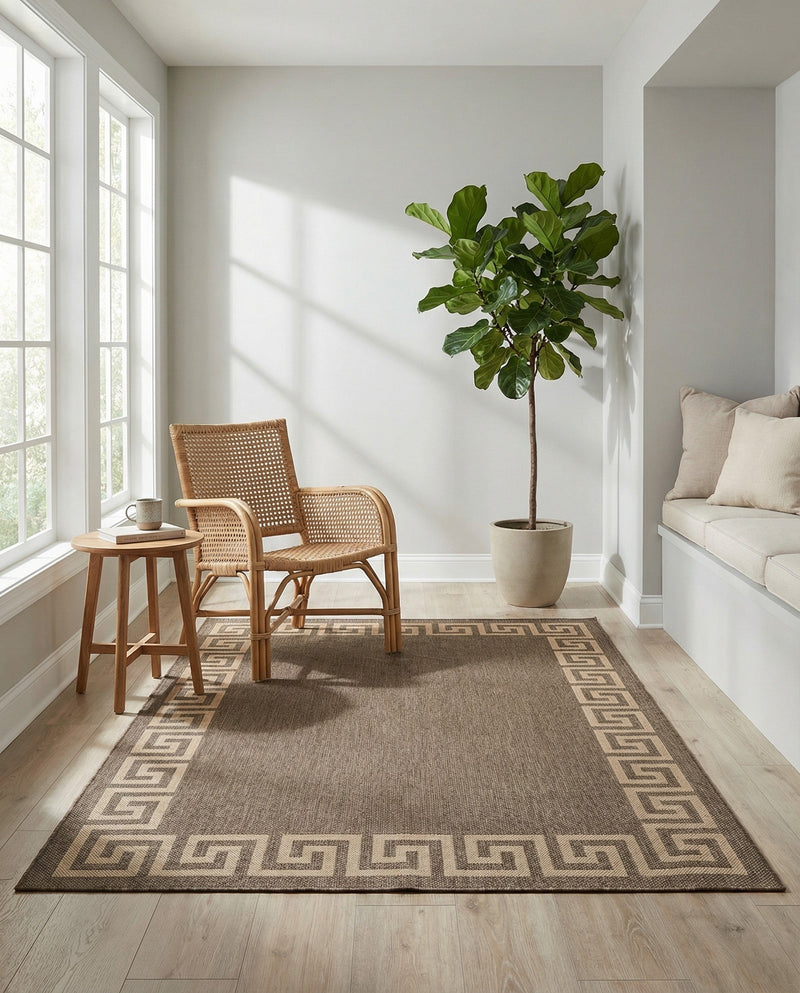 Sahara Sands Collection Area Rug -  Elephantine Rectangle Brown  lifestyle 27