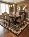 Tabriz Tapestry Collection Area Rug - Sahand (Brown) Rectangle Brown  lifestyle 19