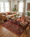 Geneva Terrace Collection Area Rug - Montreux Rectangle Rust Red  lifestyle 24