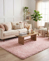 Eternal Plush Oasis Collection Area Rug -  Tranquility (Pink Lace) Square Pink Lace  lifestyle 29