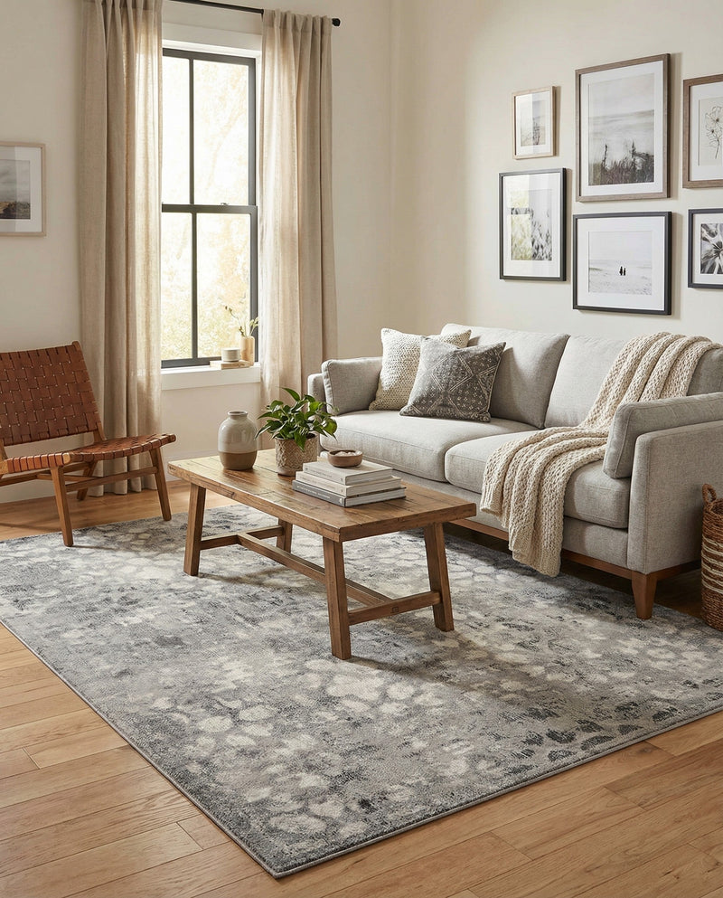 Riviera Elegance Collection Area Rug -  Vence Rectangle Dark Gray  lifestyle 26