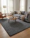 Cozy Comfort Shag Collection Area Rug - Haven (Pebble Gray) Rectangle Pebble Gray  lifestyle 10