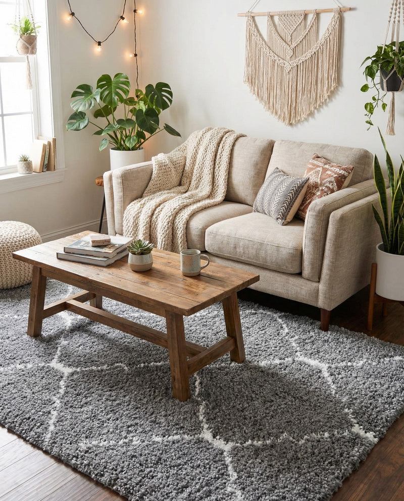 Casablanca Comfort Collection Area Rug -  Medina Rectangle Gray  lifestyle 16
