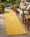 Garden Lattice Charm Collection Area Rug - Arbor (Yellow) Runner Yellow  lifestyle 29
