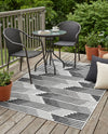 Urban Terrace Collection Area Rug -  Bronx Rectangle Black and White  lifestyle 19