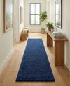 Solid Shag Seaside Collection Area Rug - Azure Cove (Navy Blue) Runner Navy Blue  lifestyle 71