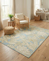 Seaside Blooms Collection Area Rug -  Shalimar Rectangle Soft Blue  lifestyle 4