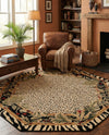 Savannah Sojourn Collection Area Rug -  Moremi Octagon Cream  lifestyle 64